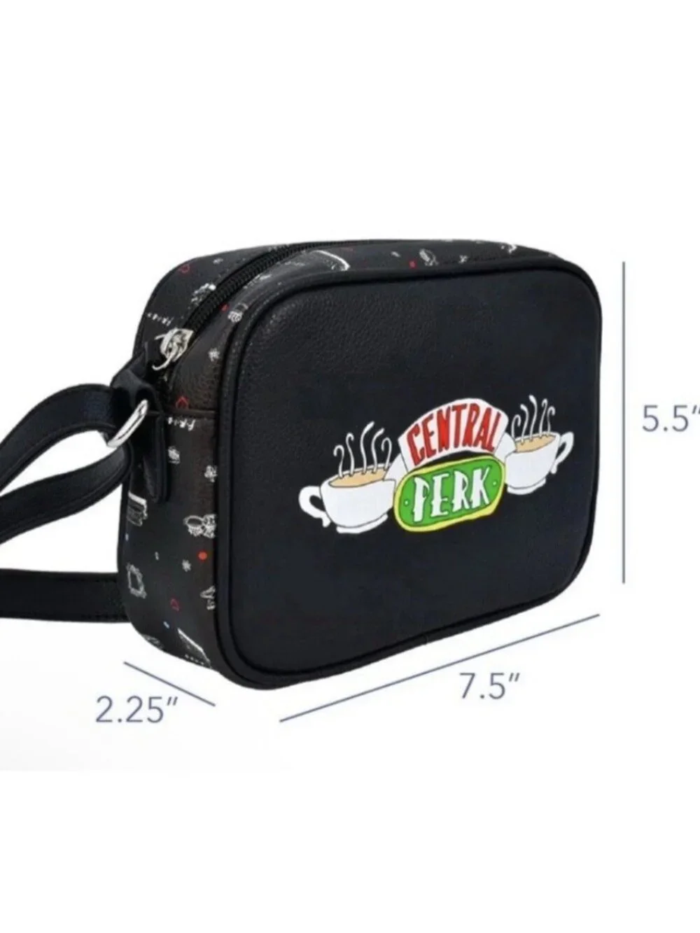 NWT Danielle Nicole Friends TV Show Central Perk Coffee Crossbody Purse Bag NWT - Picture 4 of 5